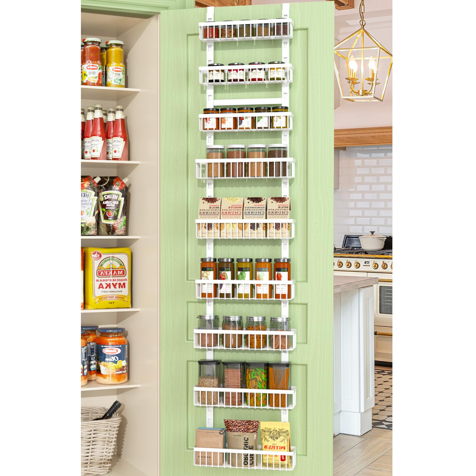 Rebrilliant Over The Door Pantry Organizer Tier Metal Narrow