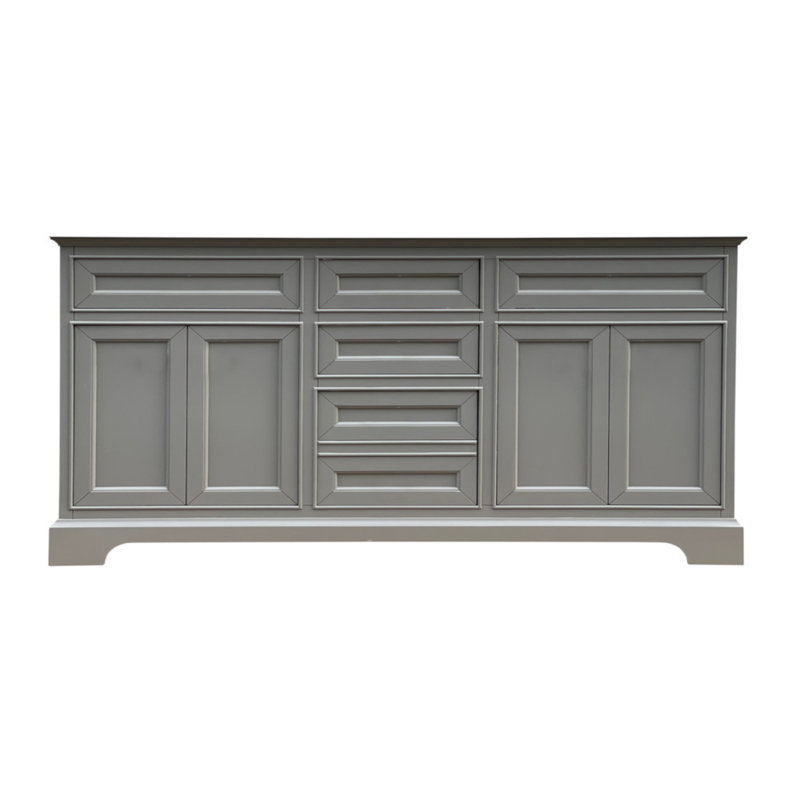 Shelby 72'' Double Bathroom Vanity Base Only, Gray
