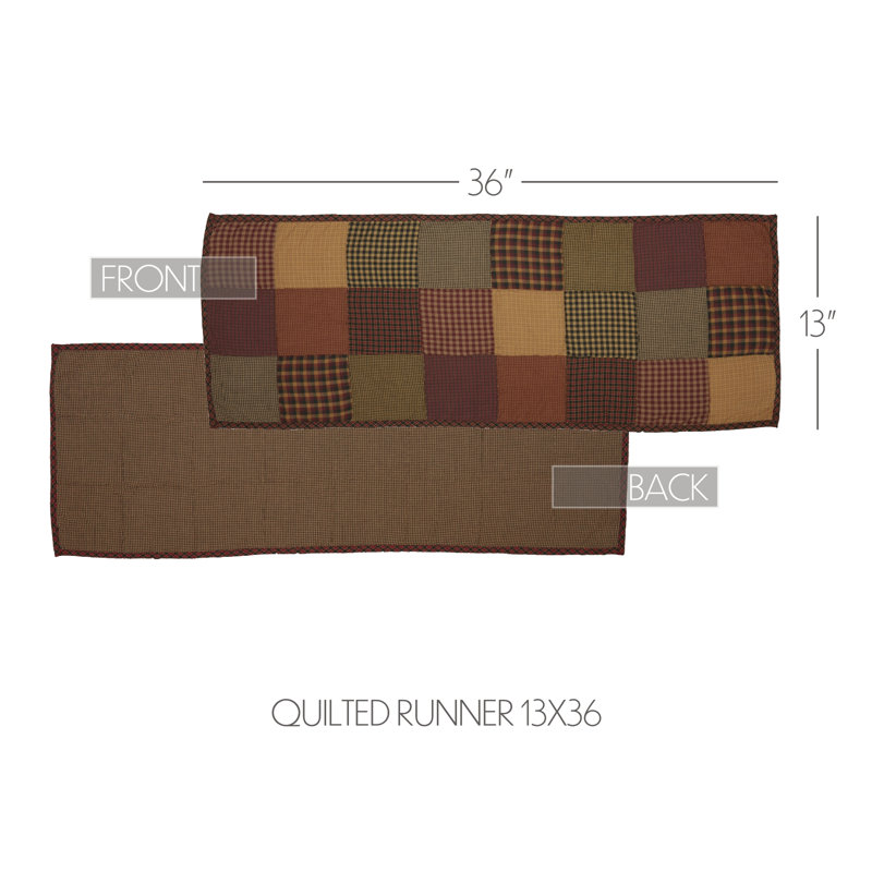 Heritage Farms Quilted Runner 13X72, 36" x 13"