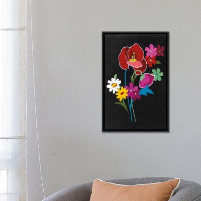 «Alpine Bouquet I», reproduction sur toile tendue en noir