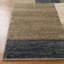 Tapis beige / bleu en polypropylène avec revers en jute Benne-314090776