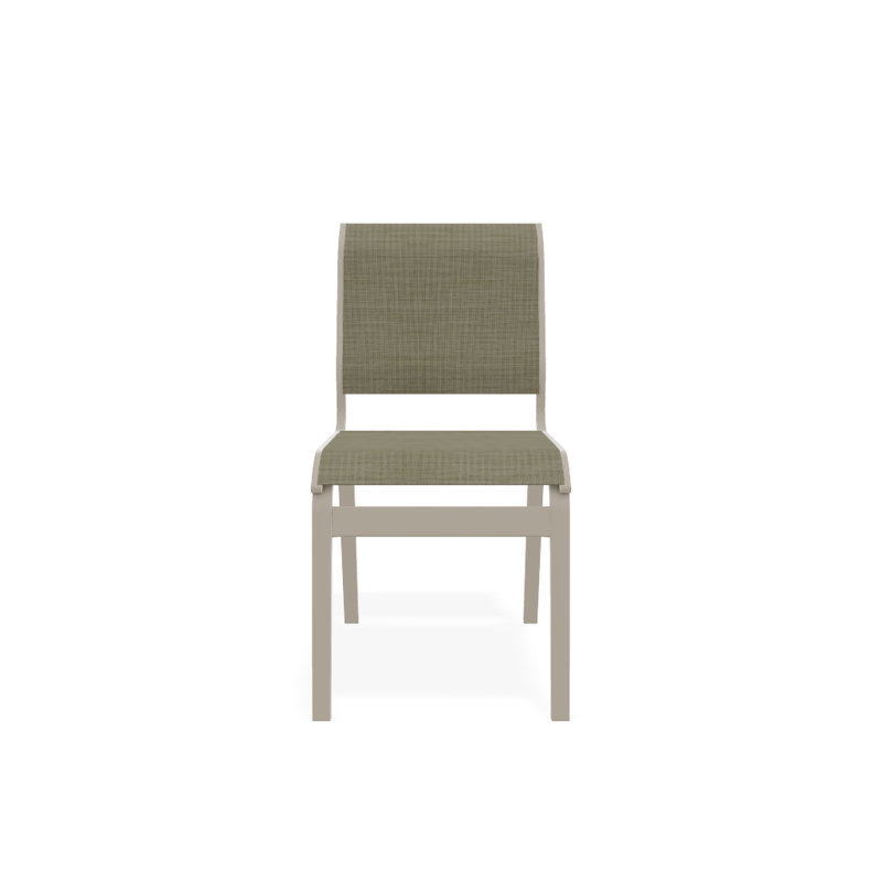 Chaise d'appoint de salle à manger Hiraku, Désert texturé, Bristol taupe Sunbrella®