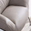 Fauteuil d'appoint et repose-pieds en cuir fleur-526376495