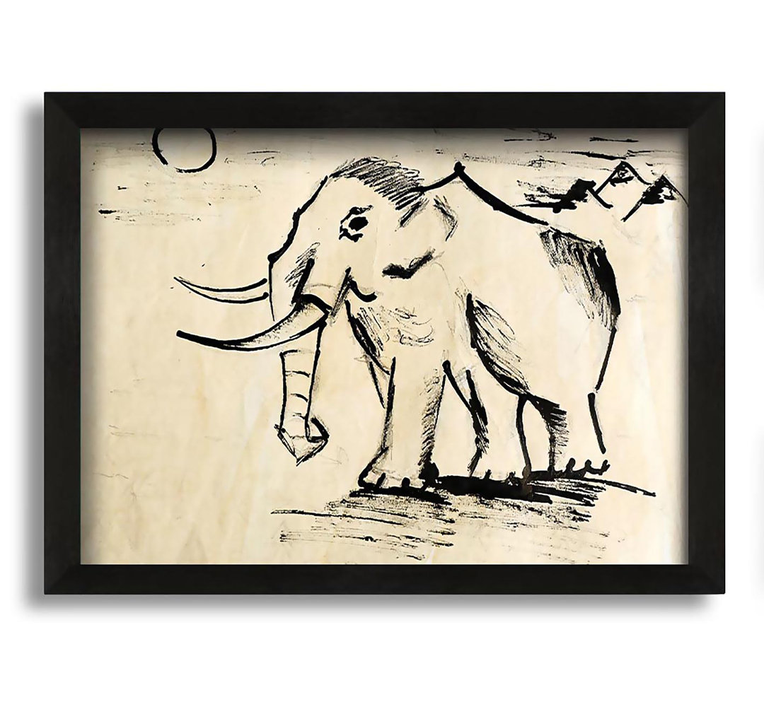 Gerahmtes Leinwandbild Indian Elephant 1