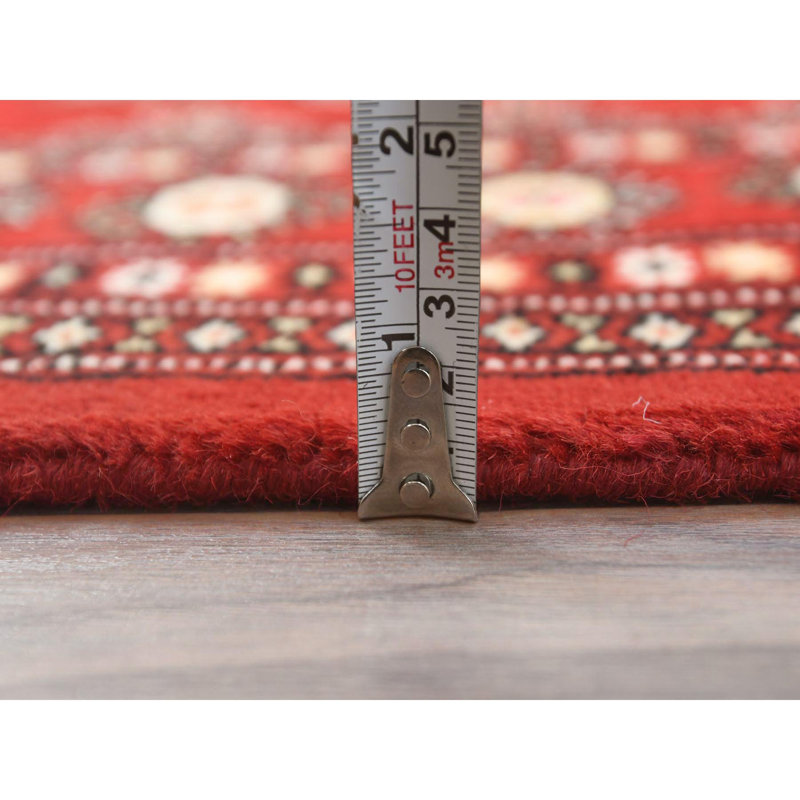 Vetra One-of-a-Kind Rectangle 4'0" X 6'3" New Age Area Rug in Red