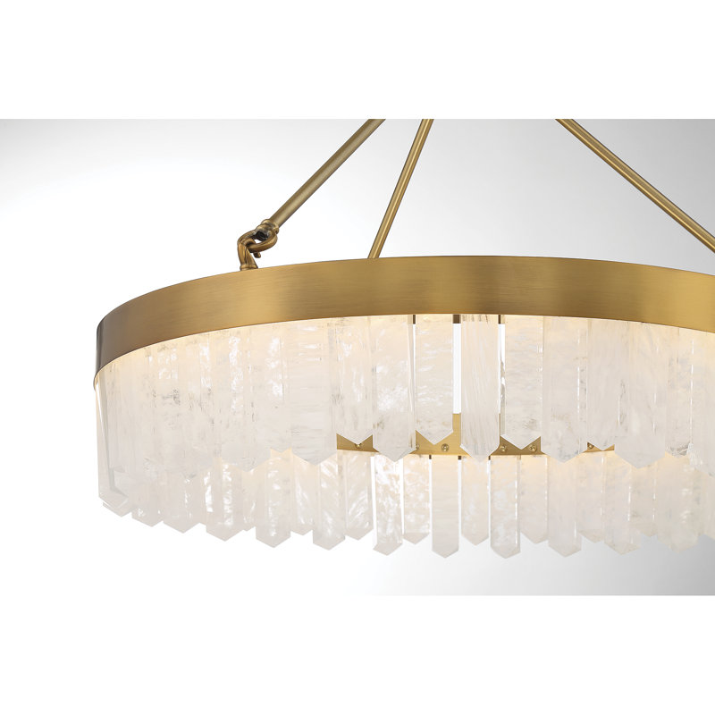 Landon LED Hubbs in Warm Brass, 22" H x 27" W x 27" D