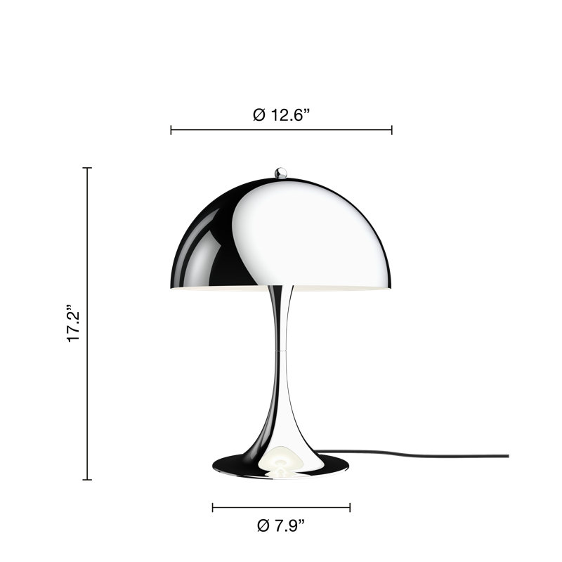Panthella 320 Table Lamp, High Lustre Chrome Plated