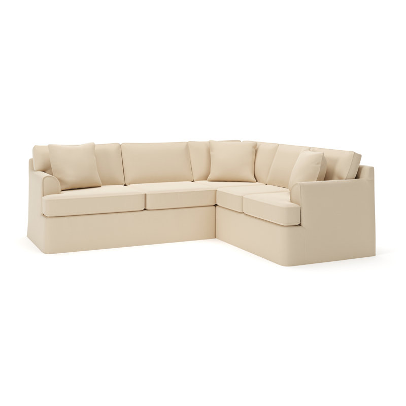 Canapé modulaire 2 pièces Conradina, Toile lin Sunbrella®, Orienté à droite
