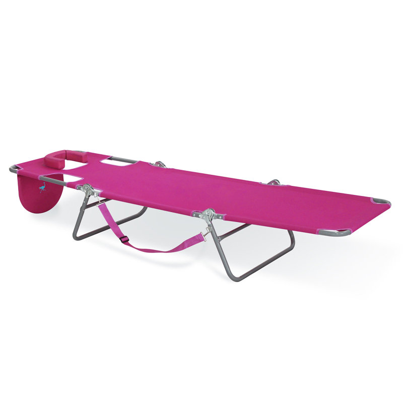 Ostrich The Original Chaise Lounge, Facedown Beach Pool Tanning Chair, Pink