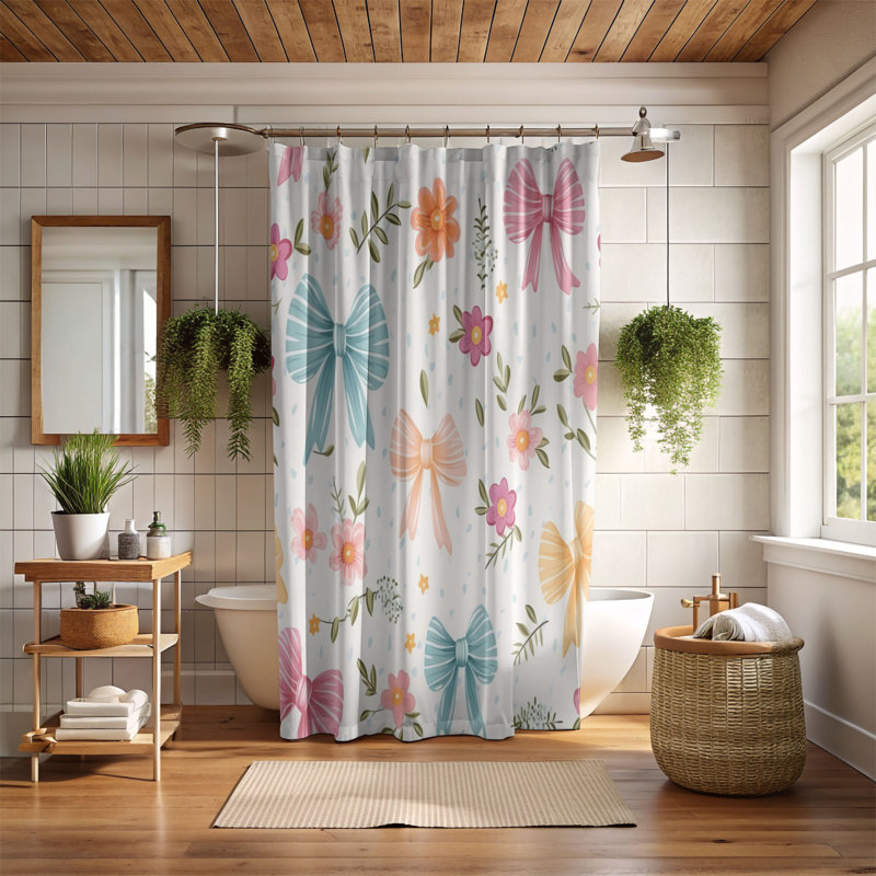 Rideau de douche Bow Garden - Premium, H 74 po x l 71 po