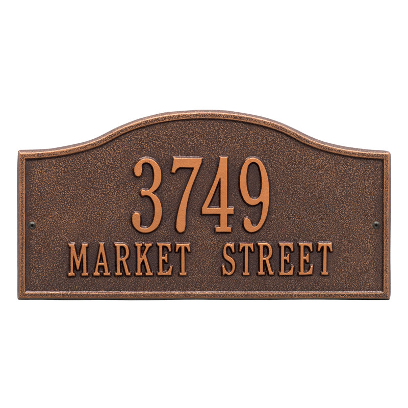 Plaque d'adresse personnalisée, Cuivre antique