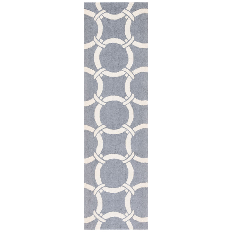 Lizarraga Hand Hooked Performance Chevron Rug, Runner 2'3" x 8'