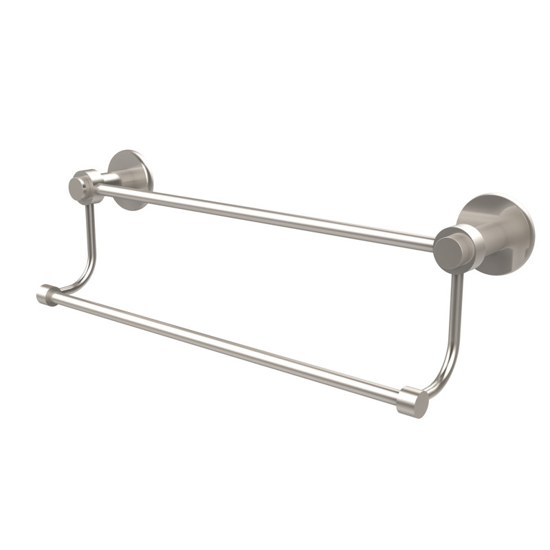 Barre à serviettes murale double standard, Nickel satiné
