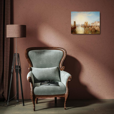 "The Harbor of Dieppe" by  Joseph Mallord William Turner - Gallery Wrap Canvas Wall Art