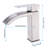 Single Handle Waterfall Bathroom Sink Faucet In Brushed Nickel - Rectangular Spout Creates Heavenly Effect Corrosion And Quality Finish Material For Plating Extra Large Forms Magnificent Outlet-128724219