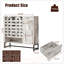 Buffet Vintage Farmhouse avec portes en treillis arquées, tiroir et tablettes ouvertes pour un rangement spacieux et un charme rustique