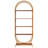 70.8" 5-Tier Modern Brown Arched Open Bookshelf For Office