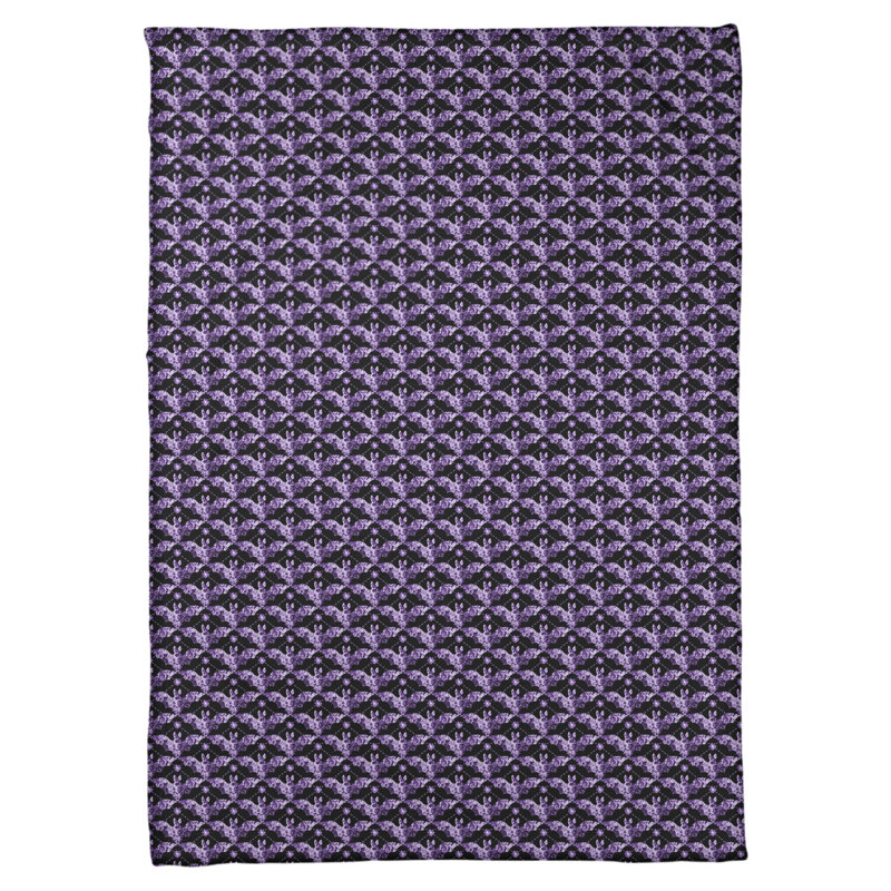 Couverture pour chauve-souris Katelyn Elizabeth, L 62,5 po x L 82,5 po, Mauve / bleu