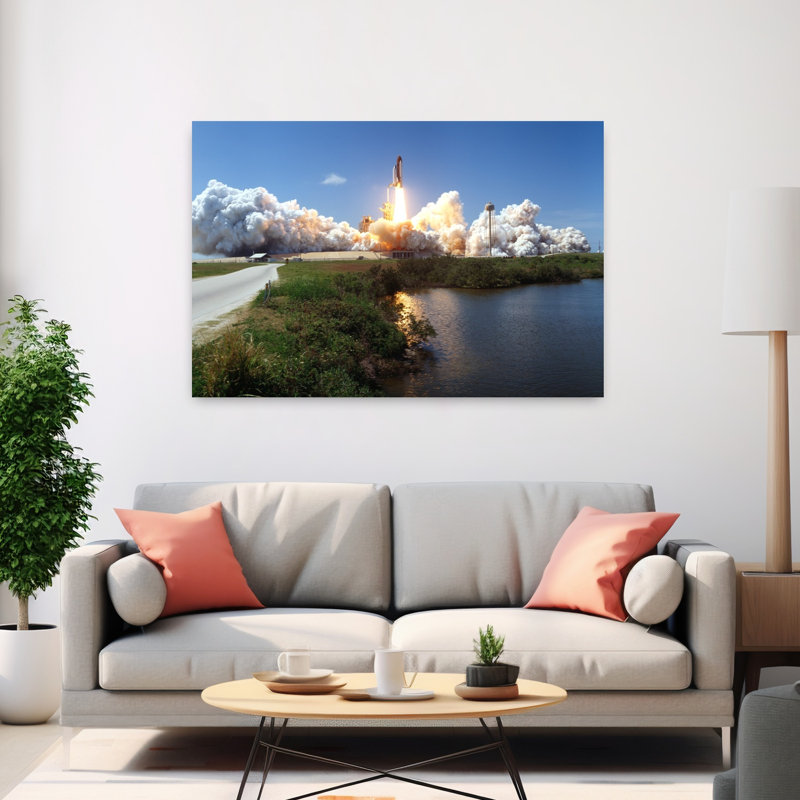 Lancement, Kennedy Space Center, Floride, États-Unis, art mural contemporain, H 40 po x l 60 po