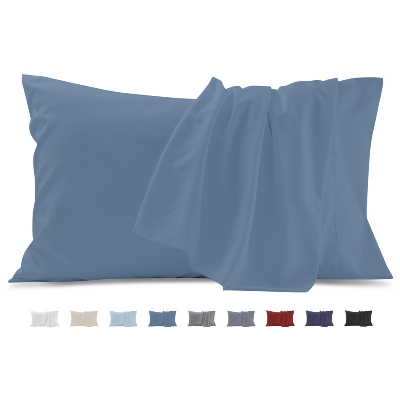 Double Brushed, Skin-Friendly Pillowcase set, Stone Blue, Queen Pillow Case