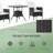 Comfortable 3 Piece Patio Dining Sets, Steel & Rattan, Rustic Outdoor Relaxation