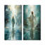 «Jesus Miracle On The Water - Christianity», ensemble de 3 reproductions d'art en métal-987470771