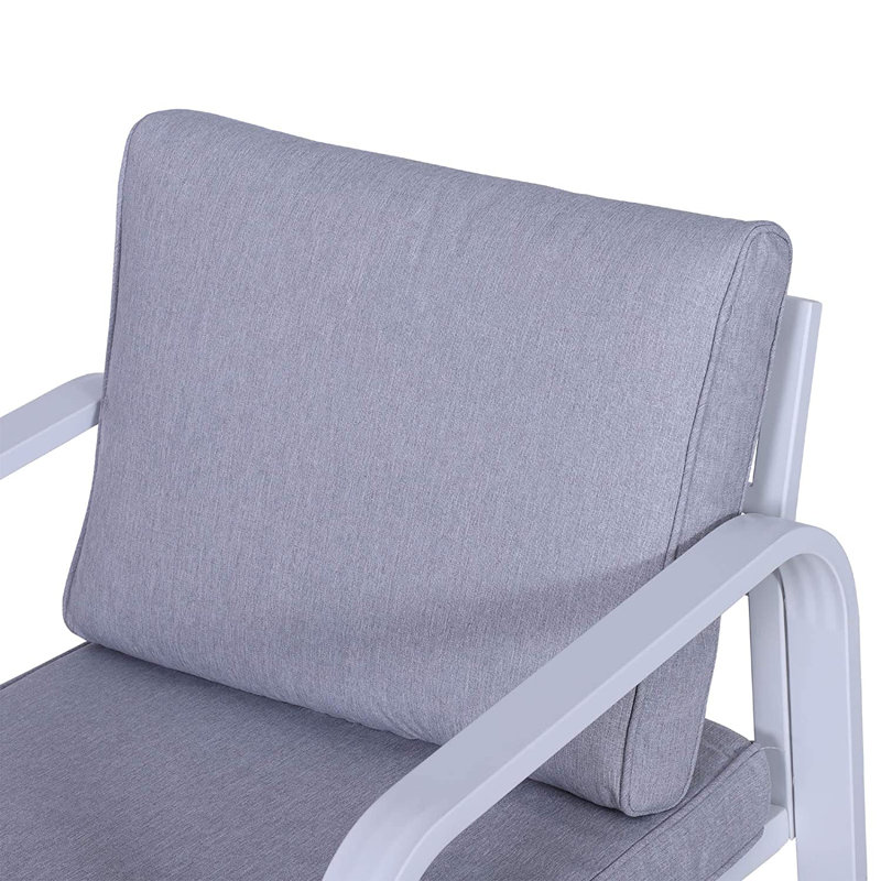 Aalijah 4 - Person Seater Sofa Set with Cushions, White