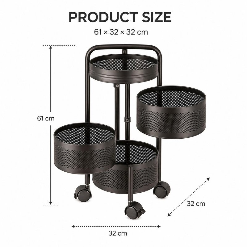 32 cm W Steel Storage Rack