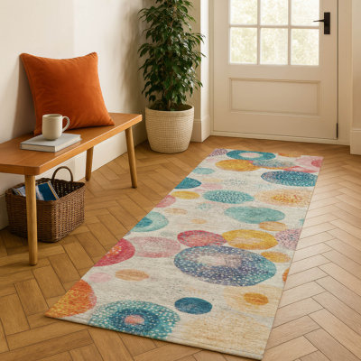 Tapis géométrique de qualité supérieure lavable à la machine Jakiyra AMF1896