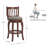 Morgan Swivel Upholstered Counter Stool with Solid Wood Frame-753076515-798800189