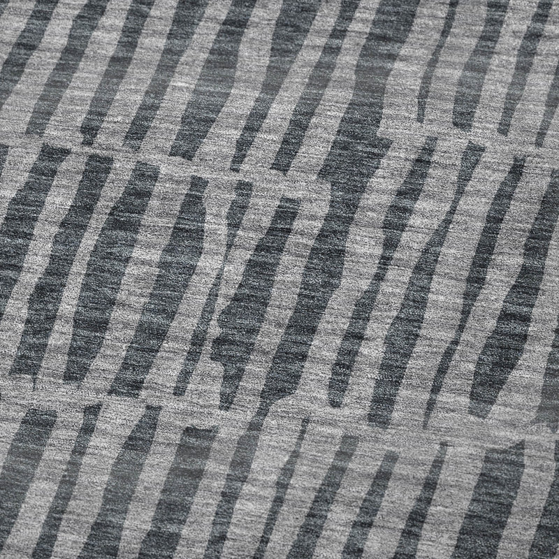 Jeté rayé Addison Sherpa ASB674, Gris anthracite