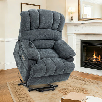 Emalina High Back Large Size Power Lift Assist Recliner with Heat, Massage