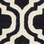 Tapis géométrique en laine noir-796913281