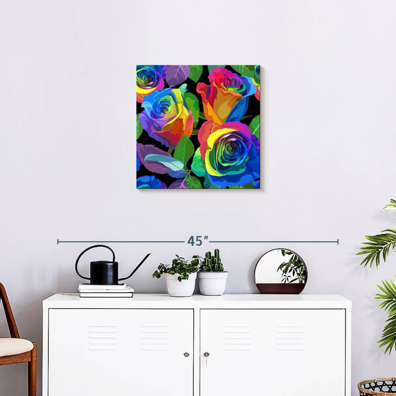 Harnek Neon Rainbow Roses