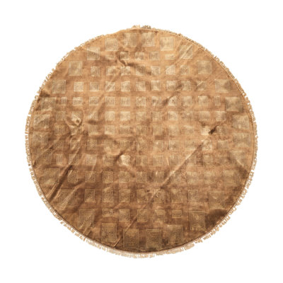 Tapis art déco en laine noué à la main 8 pi x 8 pi Celadon