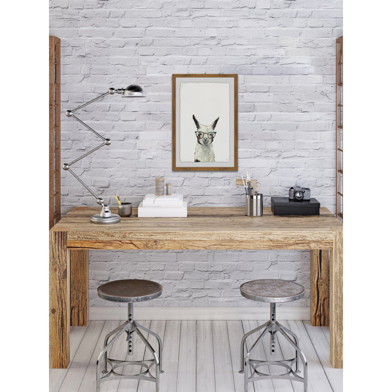 Jolly Llama - Single Picture Frame Print, 46 cm H x 30 cm W x 4 cm D