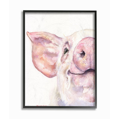 Décoration murale Schumann, tête de cochon, aquarelle, enfants