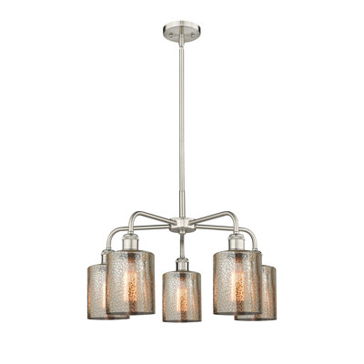 Dublin 5 - Light Steel Dimmable Drum Chandelier