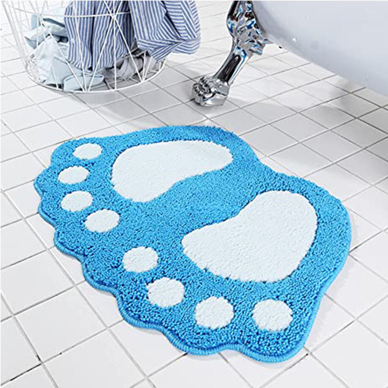 Tapis pour salle de bain Arbury, L 23,62 po x L 15,75 po, Bleu