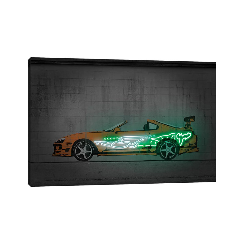 « Supra » par octave Mielu-impression d’art graphique, Pas de tapis, Toile tendue, H 8 po x l 12 po x P 0,75 po