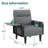 Whole Metal Frame Upholstered Accent Chair With Side Tray Table-589395965