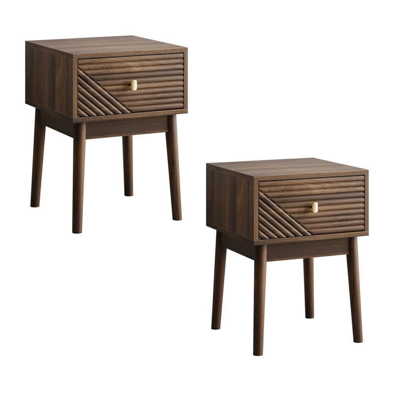 Medieval-Modern Style Bedside Table, Bedroom Bedside Table, set of 2