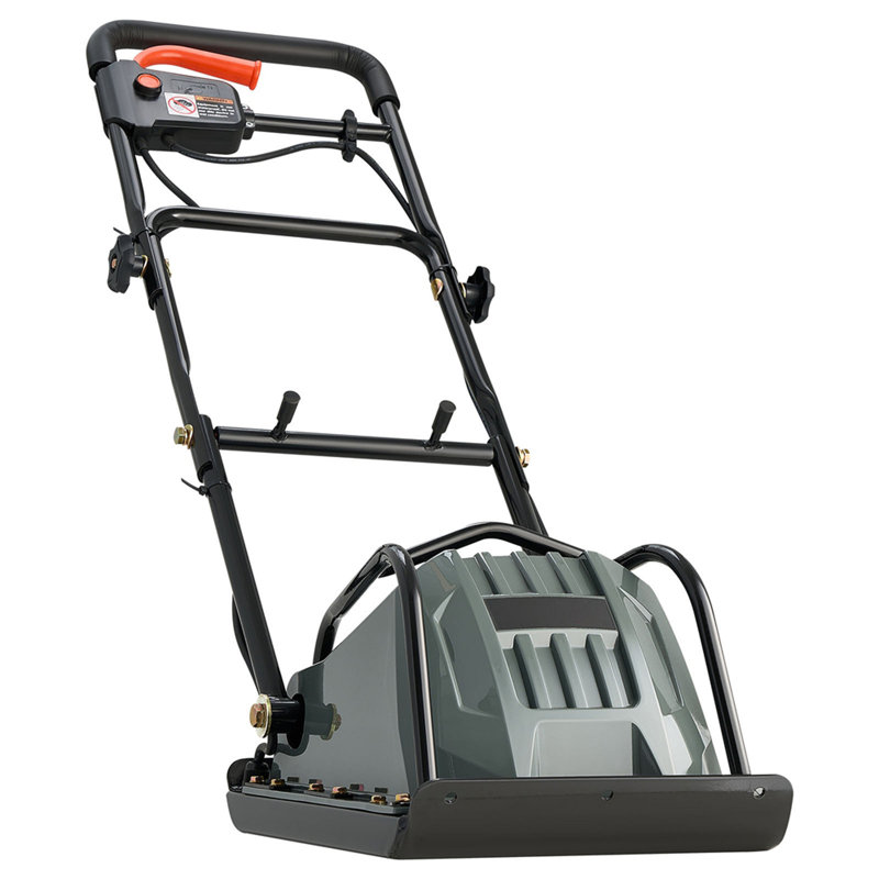 Plate Compactor, broyeur de sol électrique à puissance de 130 W, force de 5 kN, profondeur de 3,9 po, vitesse de 16 m / min, efficacité de 3304 pieds carrés / h, machine de compactage du sol alimentée au gaz pour l'allée, le trottoir, l'aménagement paysager