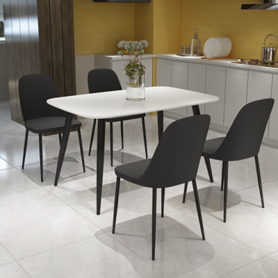 Aspen 5-Piece Casual Dining Set - Rectangular Table & 4 Plastic Duo Chairs