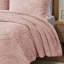 Édredon simple Blush - fausse fourrure médaillon brodé