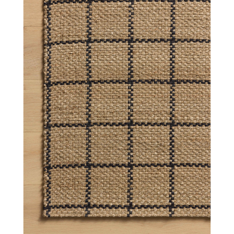 Chris Loves Julia x Loloi Fletcher Natural / Black Area Rug, Rectangle 9'3" x 13'