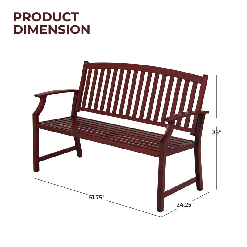 Banc de jardin en aluminium Trendarius, Rouge