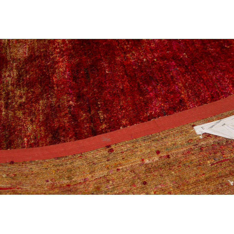 Silk Area Rug in Red