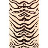 Hand Knotted Wool Animal Print Area Rug in Beige/Black