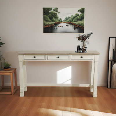 Catrell Modern Farmhouse Style Living Room Console Table with Drawer